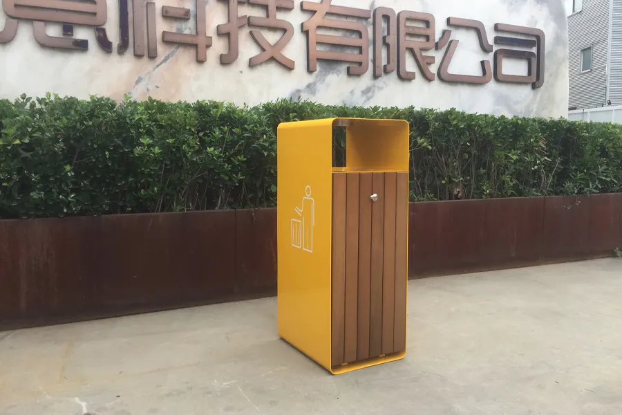 户外垃圾桶,环卫钢木垃圾箱,公园垃圾收纳桶,街道垃圾箱