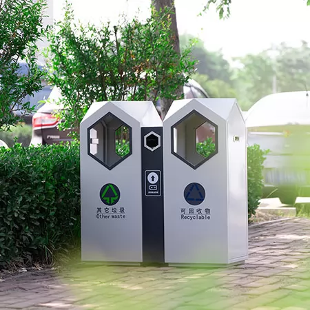 铁艺分类垃圾桶