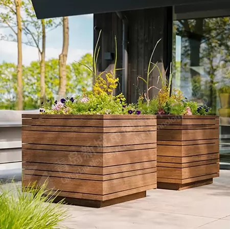 户外防腐木花箱