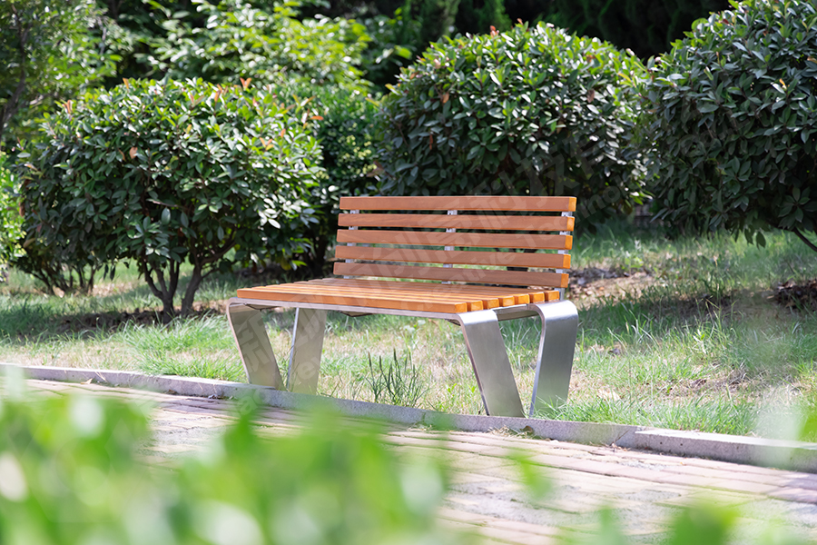 不锈钢座椅,防腐木休闲椅,公园椅,景观座椅,几何城市
