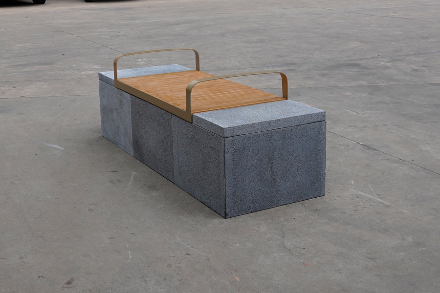 混凝土座凳,户外混凝土坐凳,UHPC坐凳