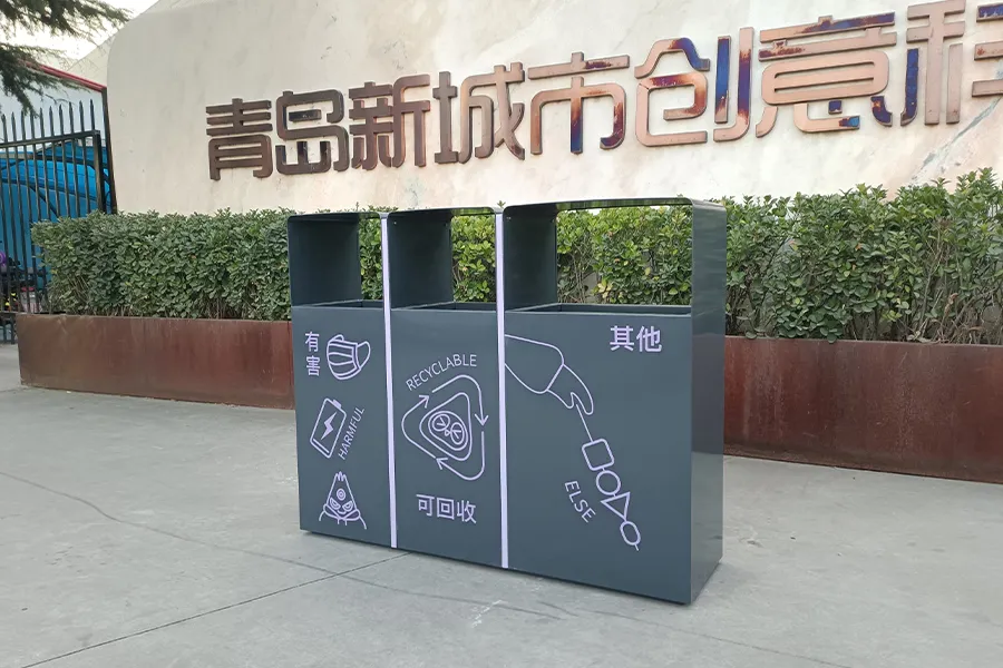 三分类垃圾桶,可回收垃圾筒,户外分类垃圾箱,环卫果皮箱