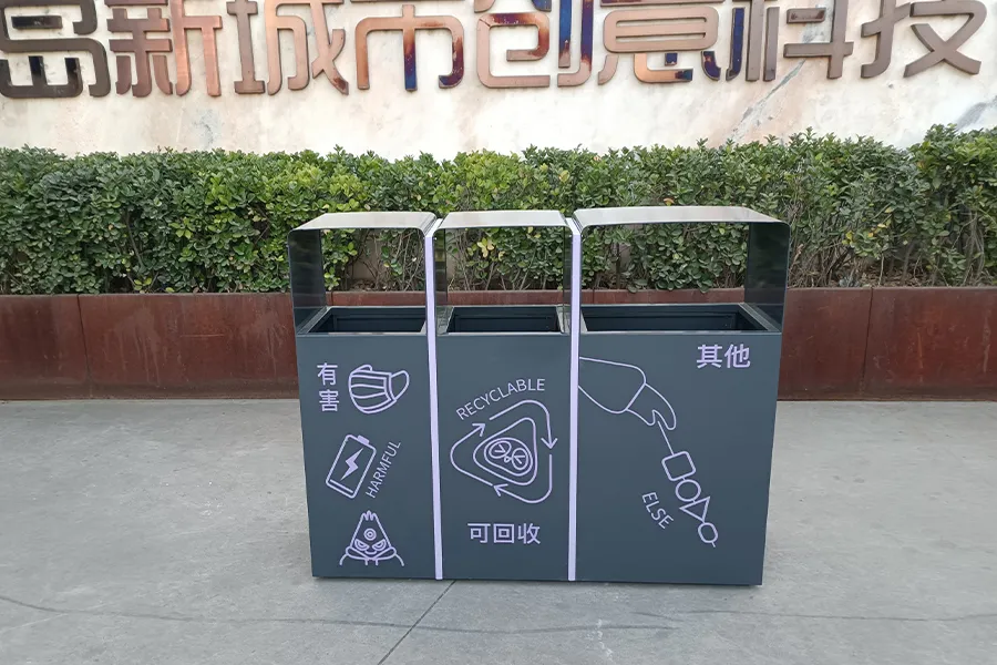三分类垃圾桶,可回收垃圾筒,户外分类垃圾箱,环卫果皮箱