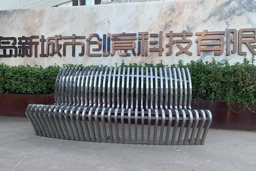 不锈钢座椅,公园椅,不锈钢切片座椅,休闲坐凳