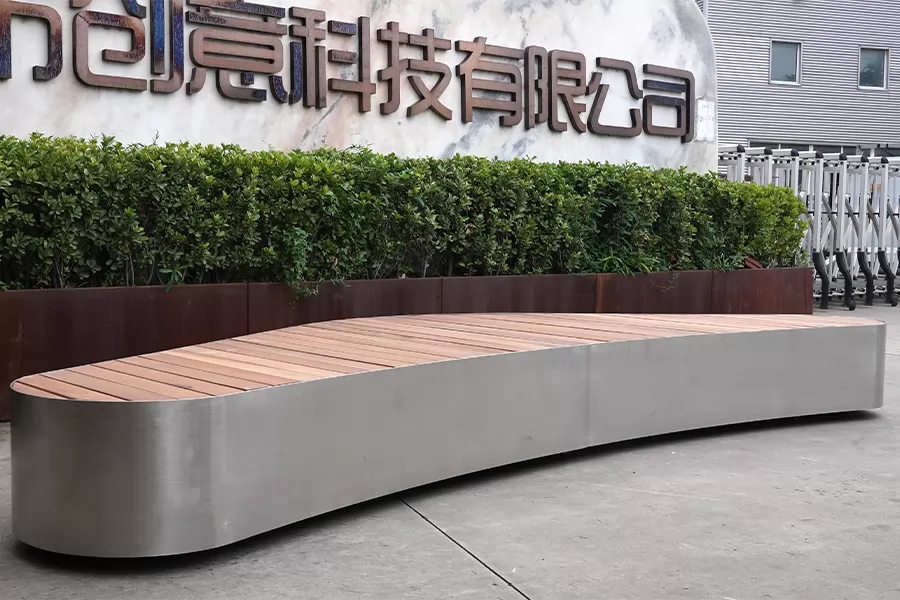 户外公园长椅,创意个性座椅,广场商场弧形椅