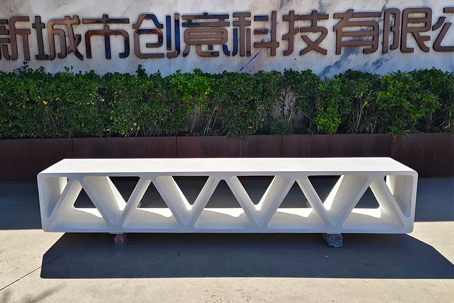 混凝土座凳,UHPC休闲凳,混凝土景观座椅,混凝土休闲椅