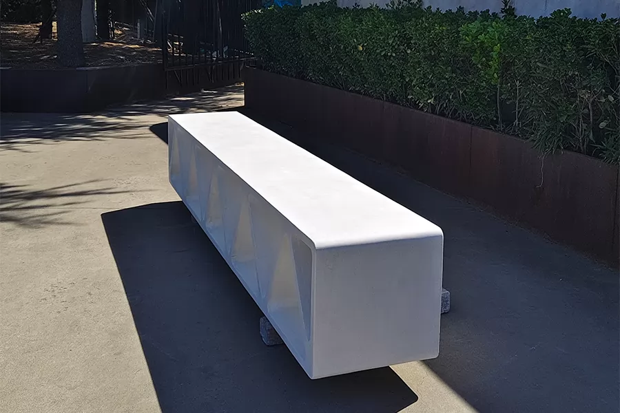 混凝土座凳,UHPC休闲凳,混凝土景观座椅,混凝土休闲椅