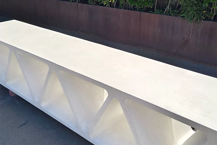 混凝土座凳,UHPC休闲凳,混凝土景观座椅,混凝土休闲椅